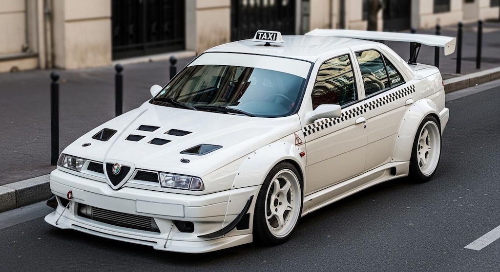 アルファロメオセダンタクシーのドリ車