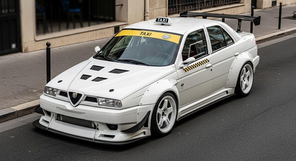 アルファロメオセダンタクシーのドリ車
