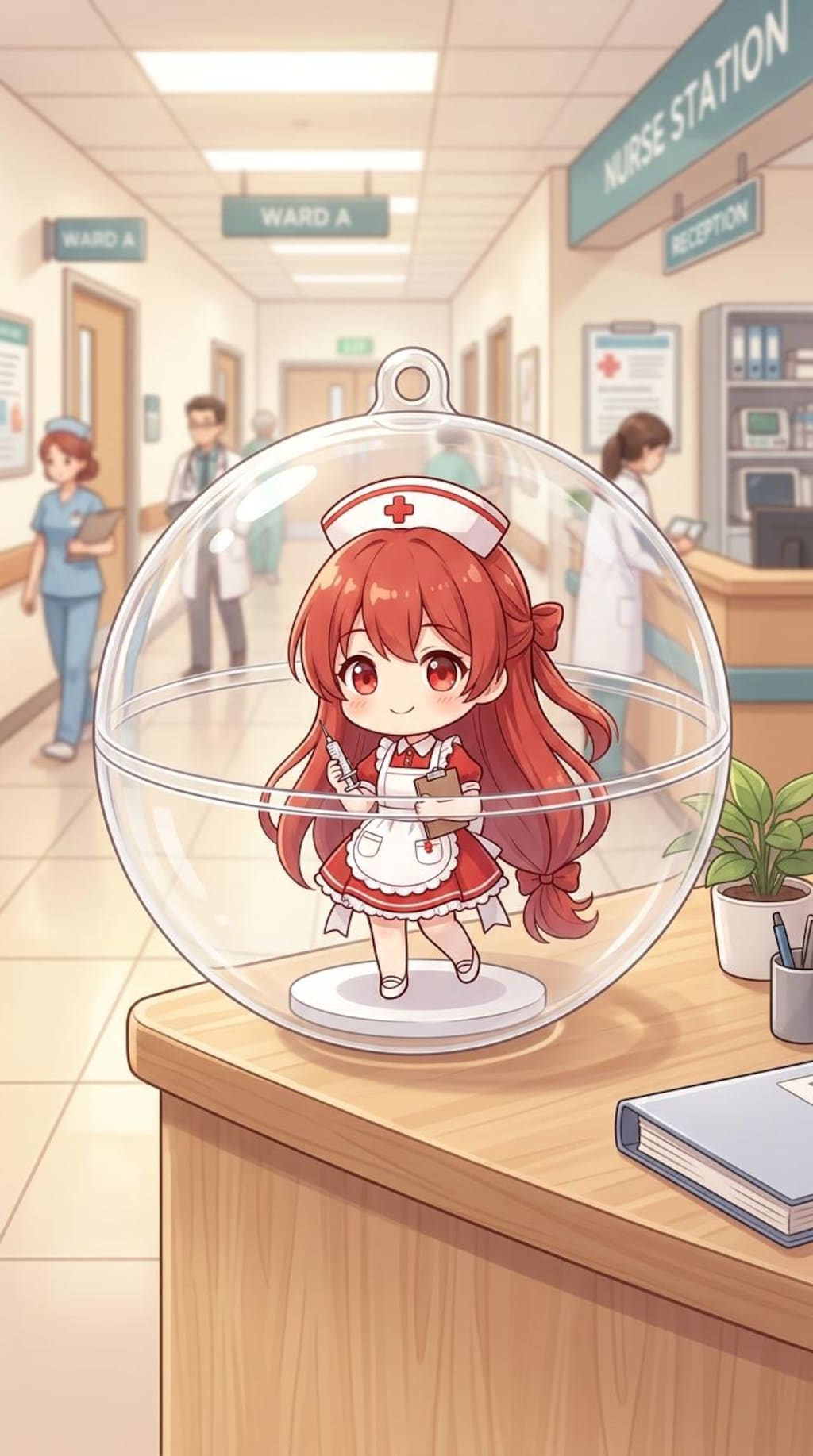 ナース服姿のAURAちゃんをカプセルに入れたよ