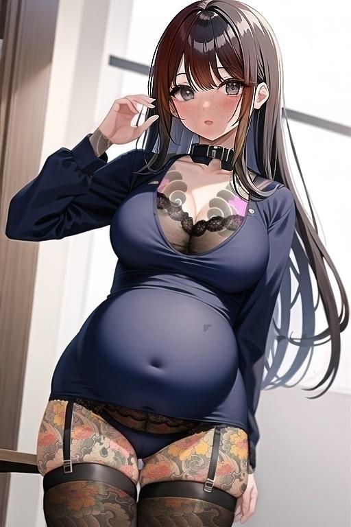 刺青女子(妊婦)1