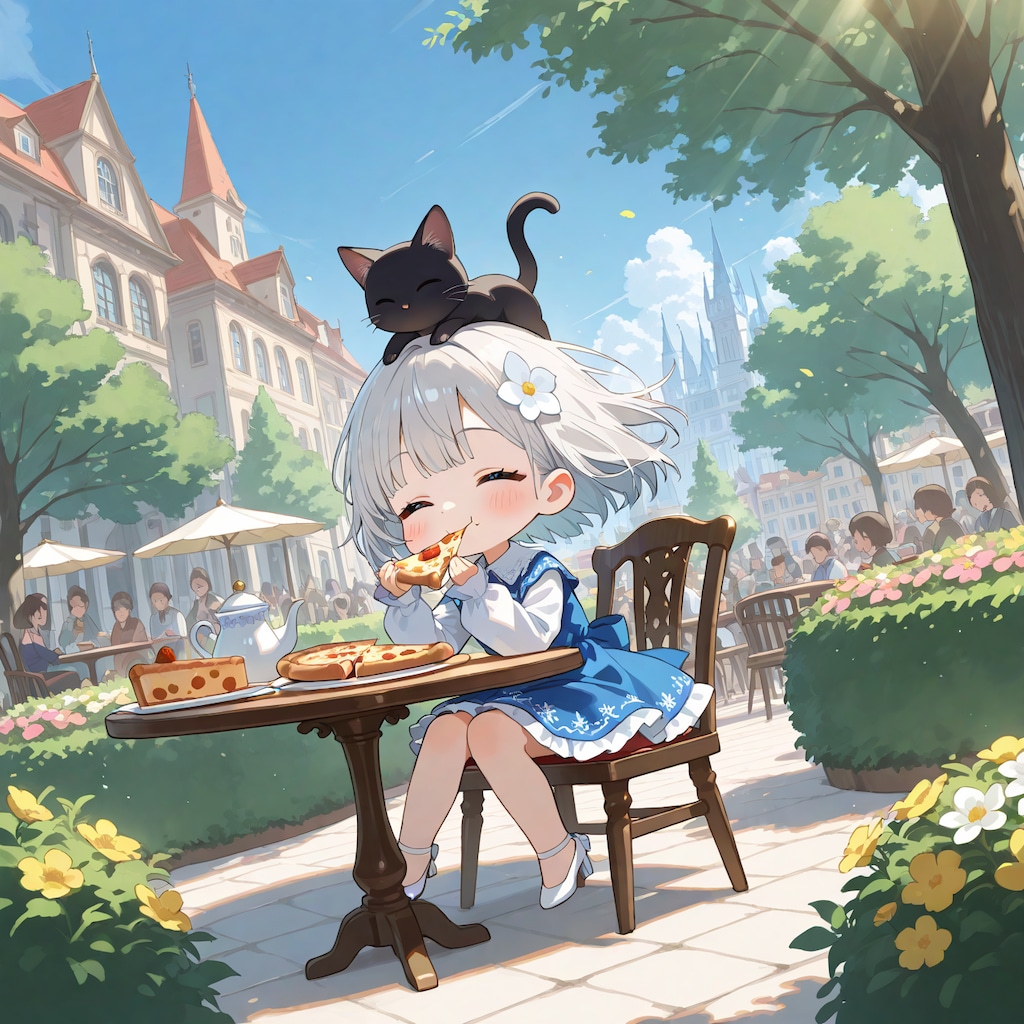 ピザおいしいねぇ♪