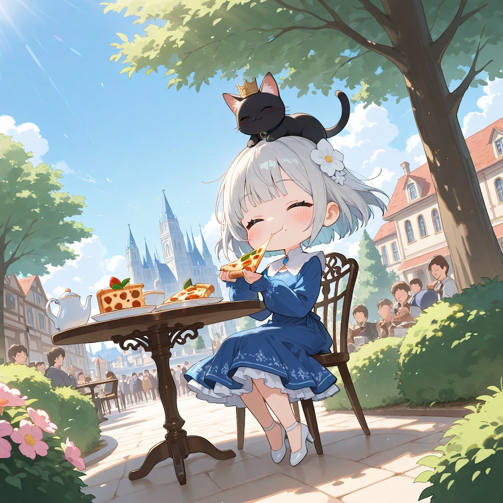 ピザおいしいねぇ♪