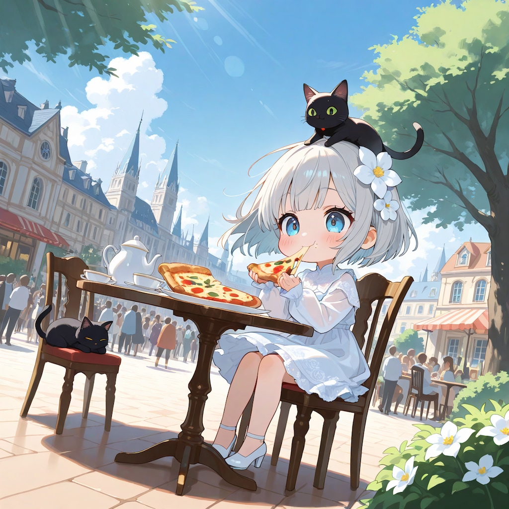 ピザおいしいねぇ♪