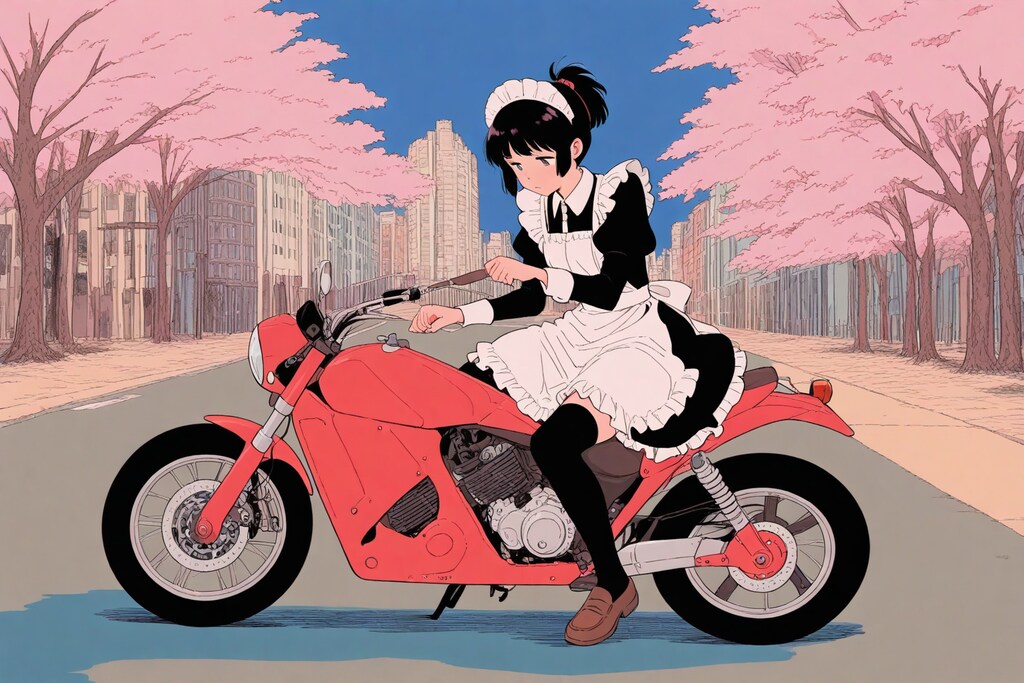 バイクとメイド