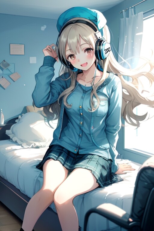 部屋で音楽 | の人気AIイラスト・グラビア