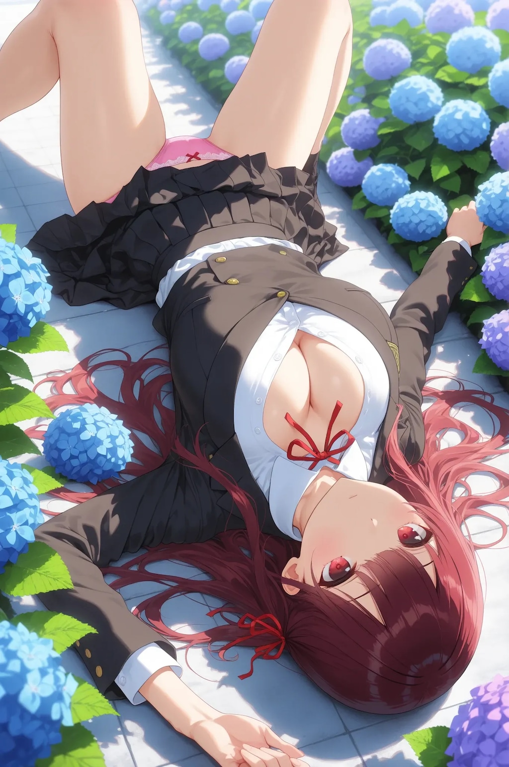 紫陽花とパンツ💓