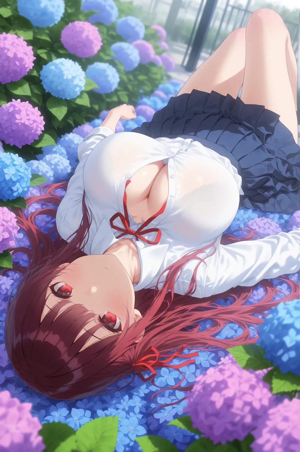 紫陽花とパンツ💓