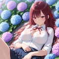 紫陽花とパンツ💓 3枚目