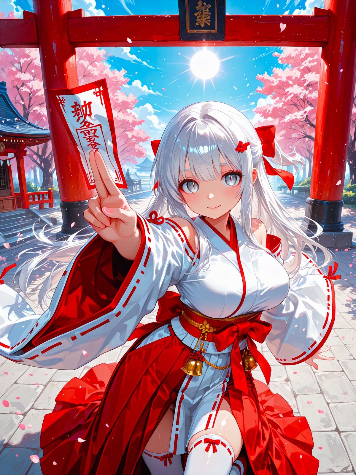 銀髪の巫女さん！