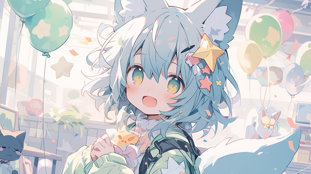 星のクッキーが輝く狐の祝祭