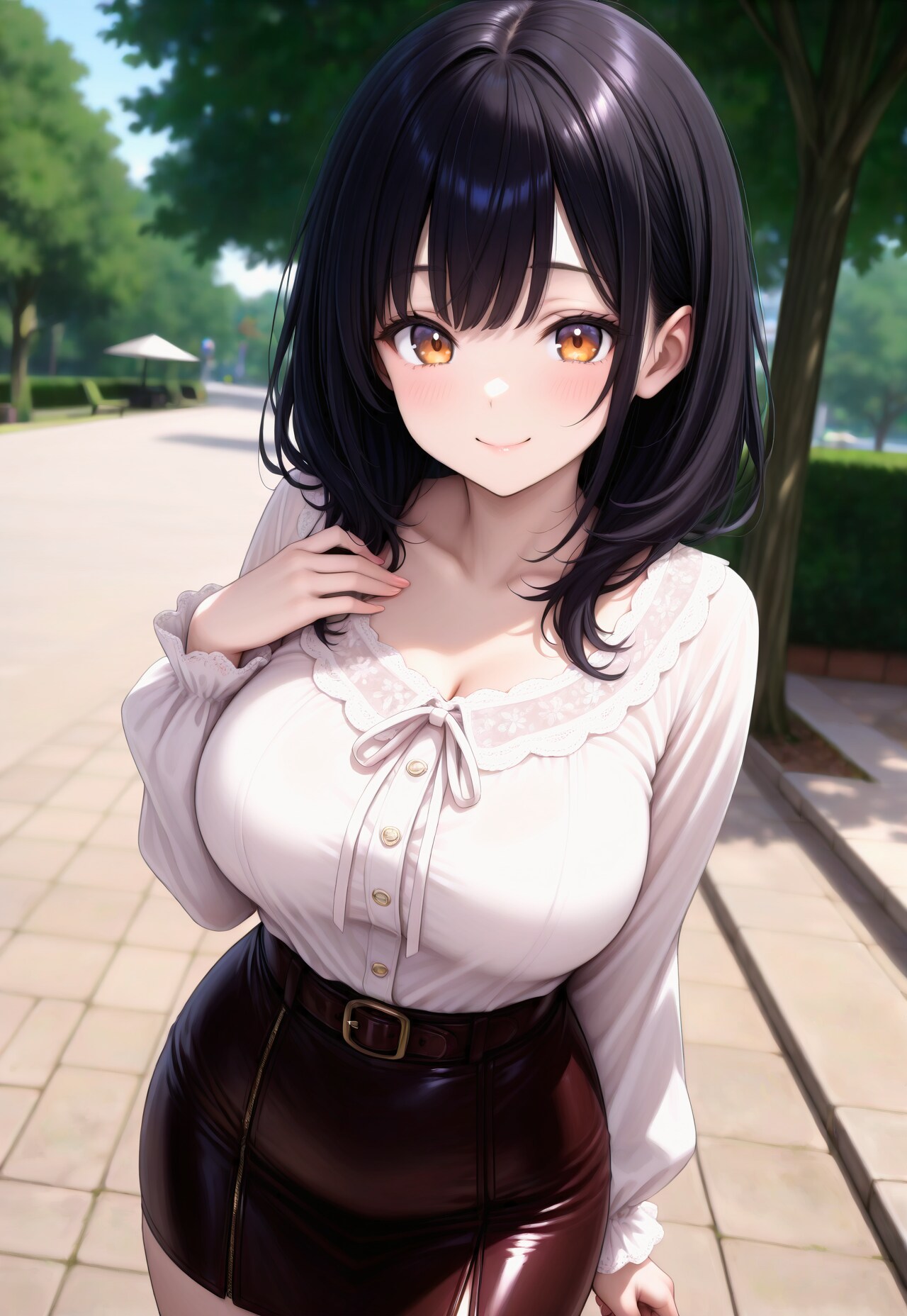 393（クリーム色のブラウス）