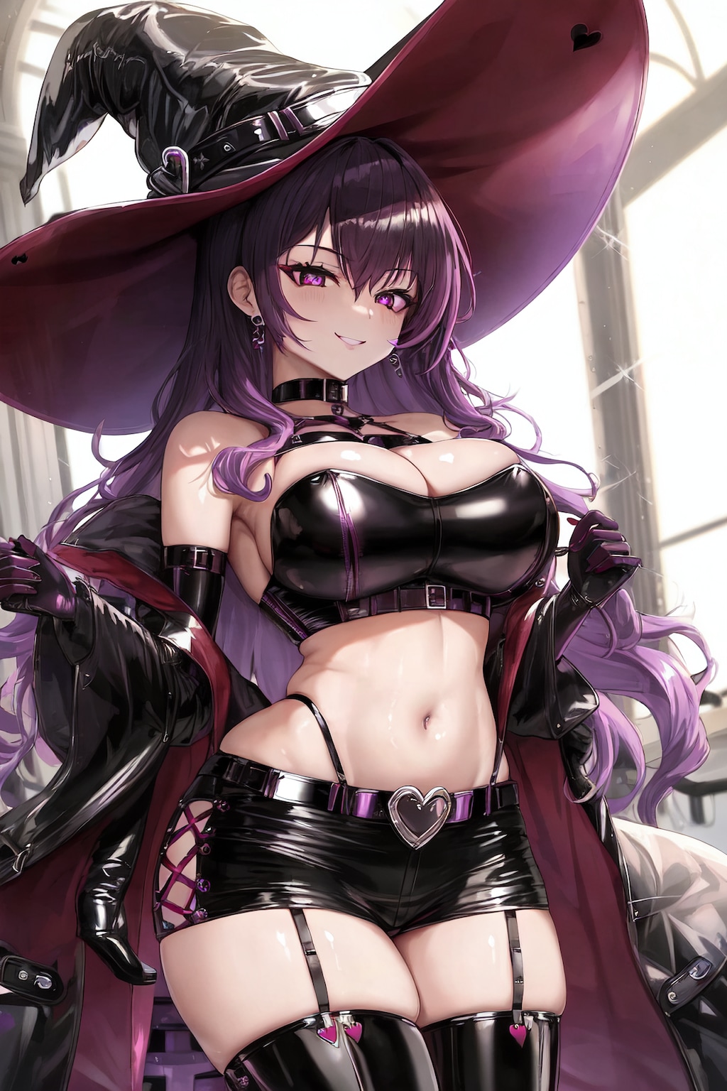 紫髪ロングボンデージ魔女様に調教されたい HolaraAI