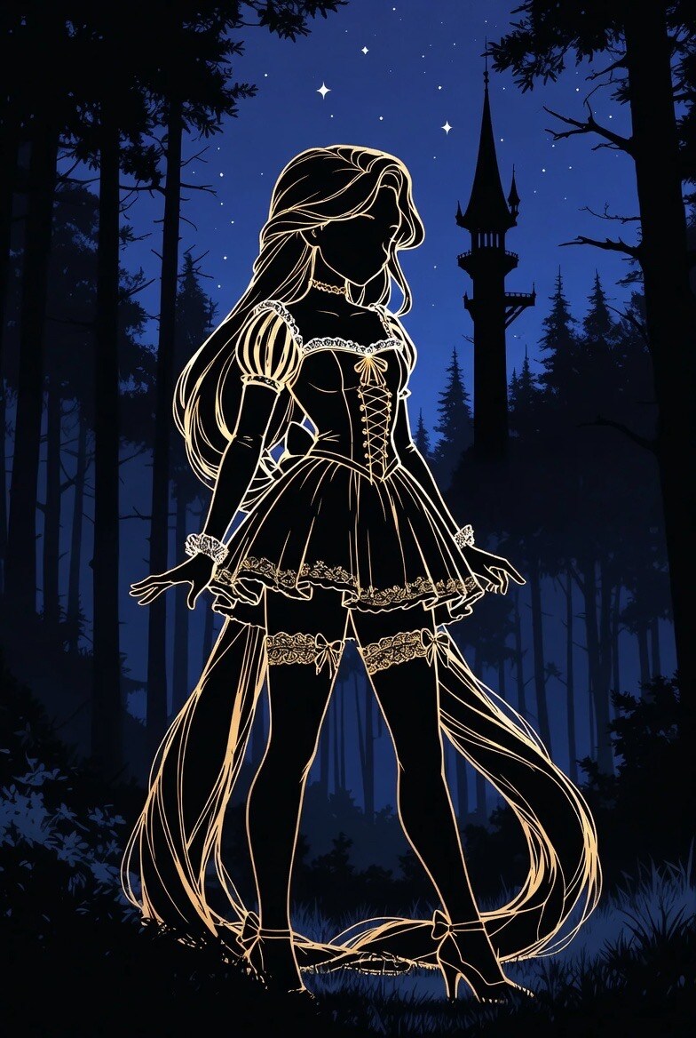 Gothic Lolita Rapunzel & Tower