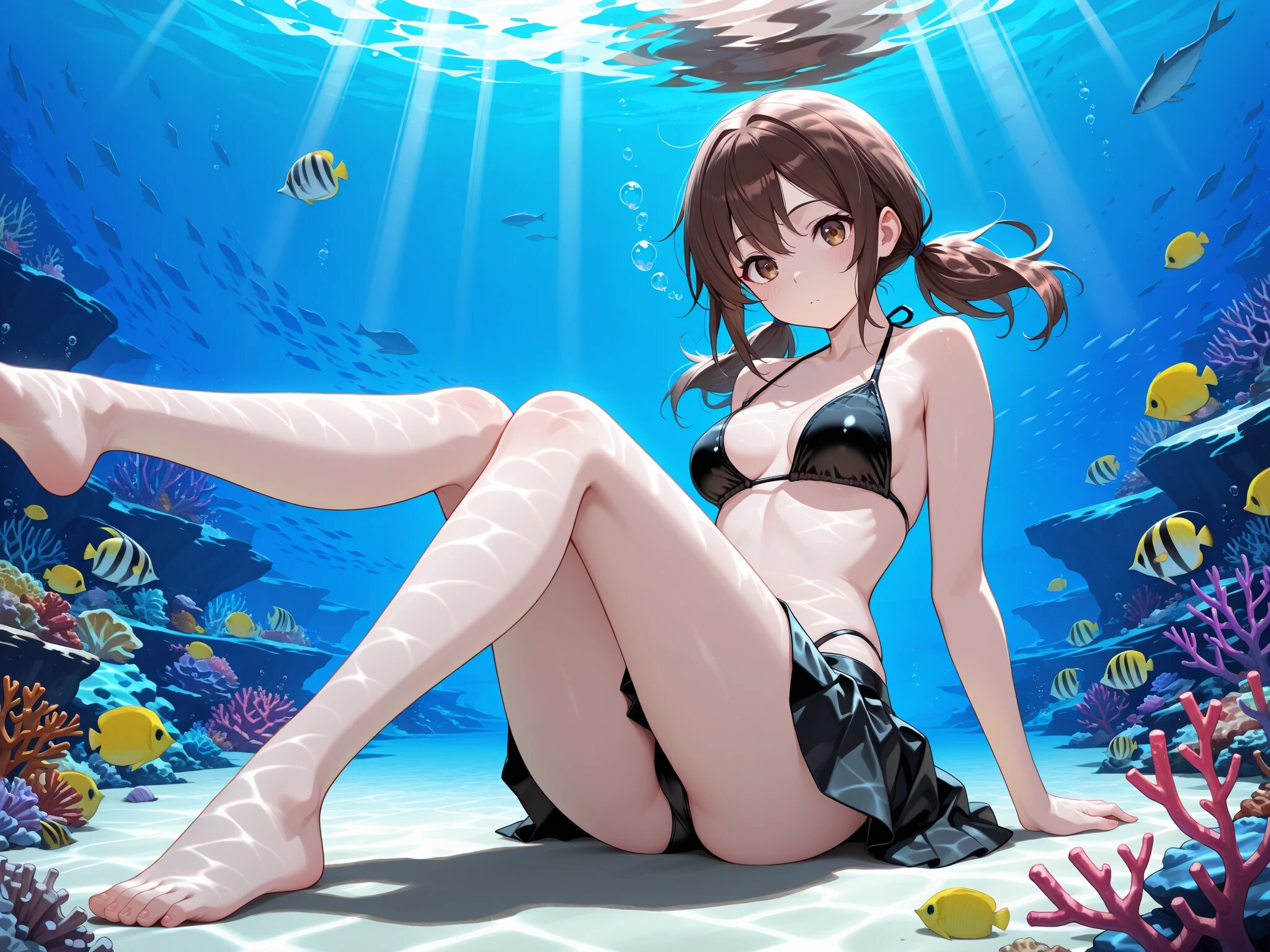 水中おすわりんりん