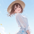 風になびくスカート 2枚目