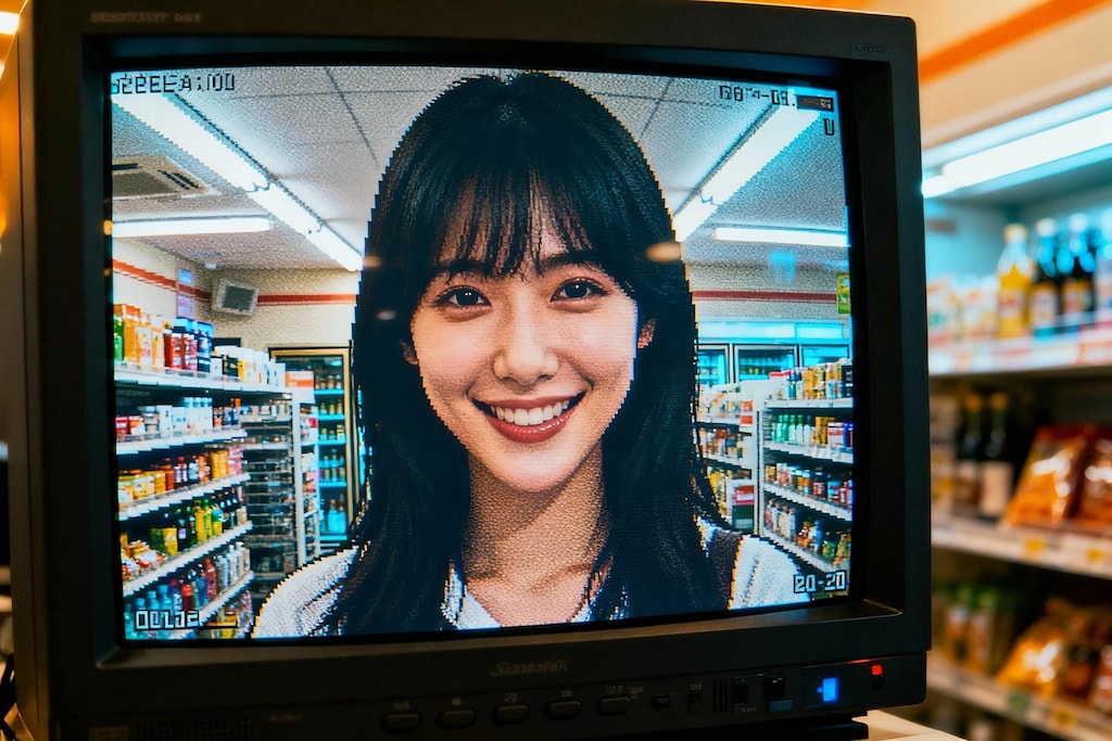 防犯カメラに映る女性