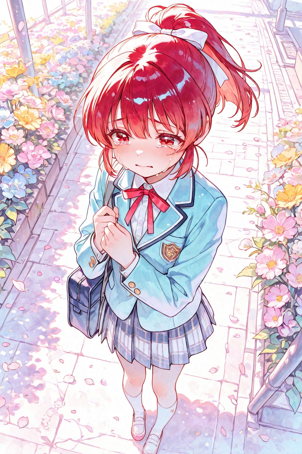 入学式に遅刻する赤髪ちゃん