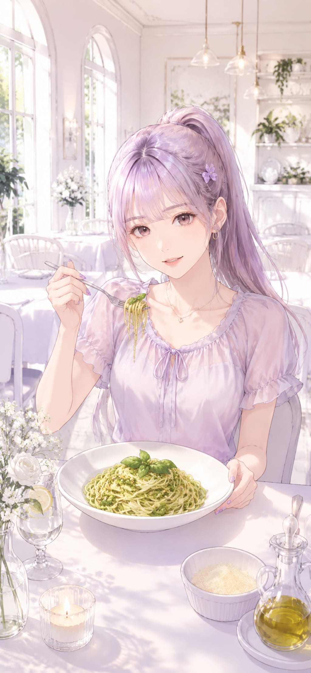 バジルパスタ（ラベンダーちゃん）