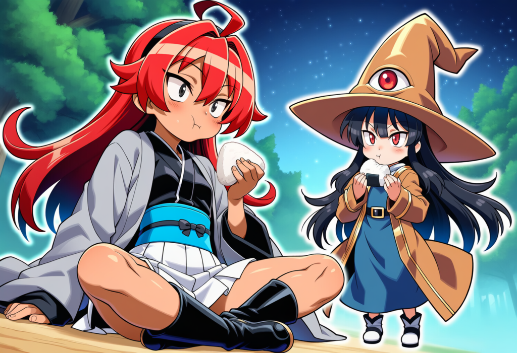 おにぎりを食すうちの子