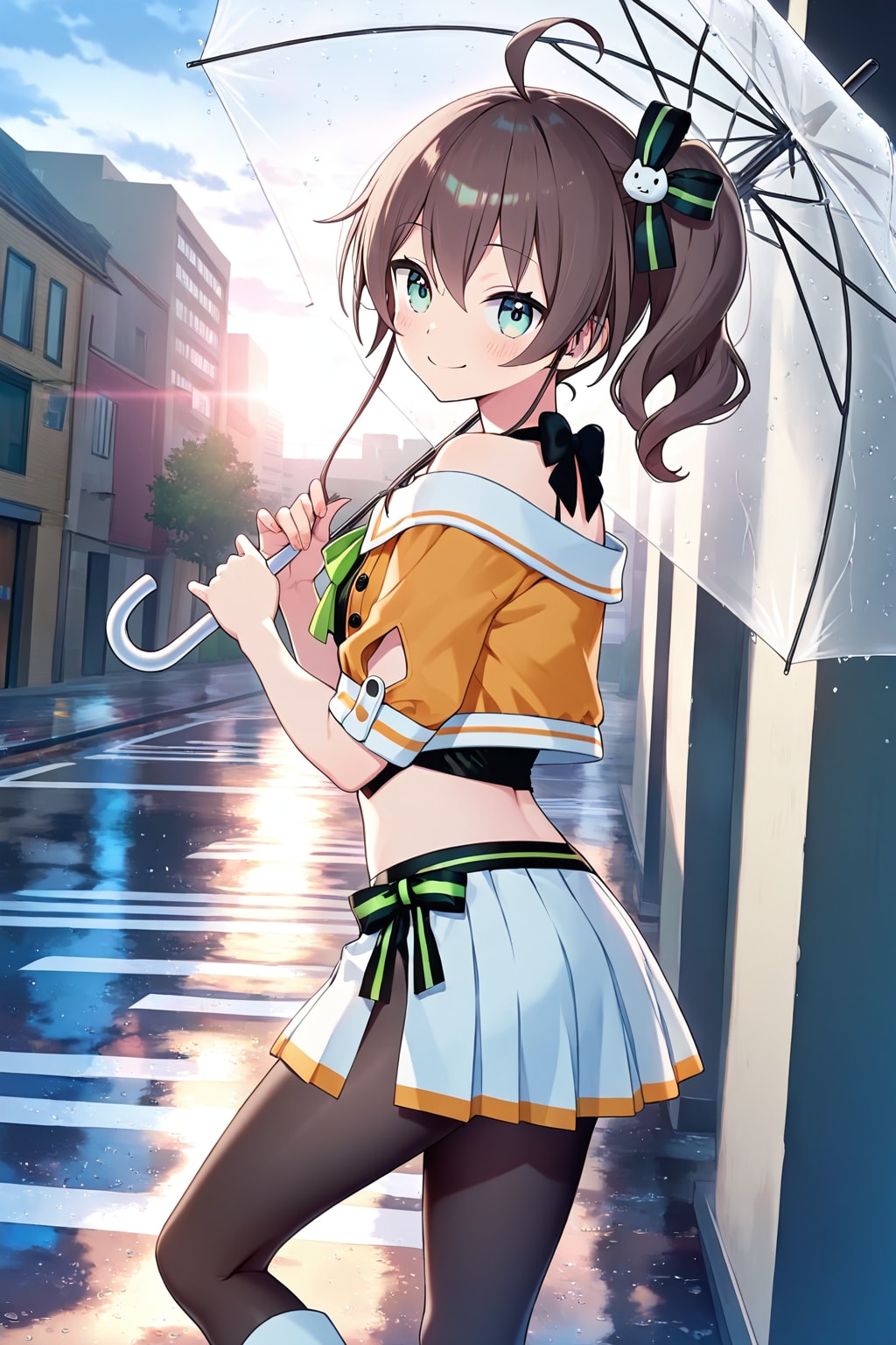 まつりが傘になりますので