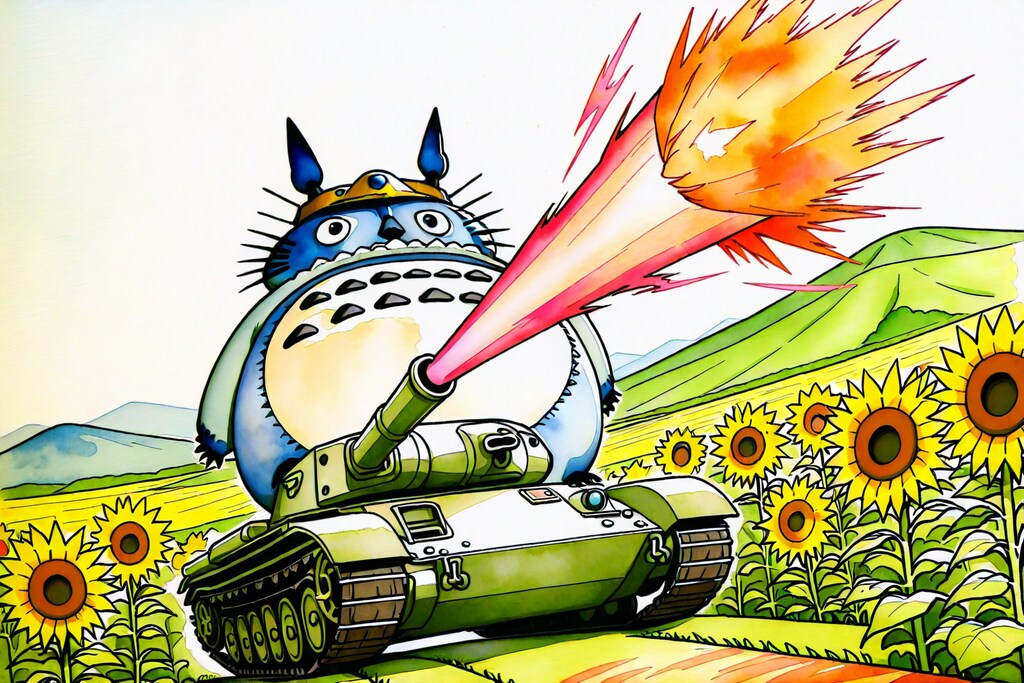 ひまわり畑を守る者