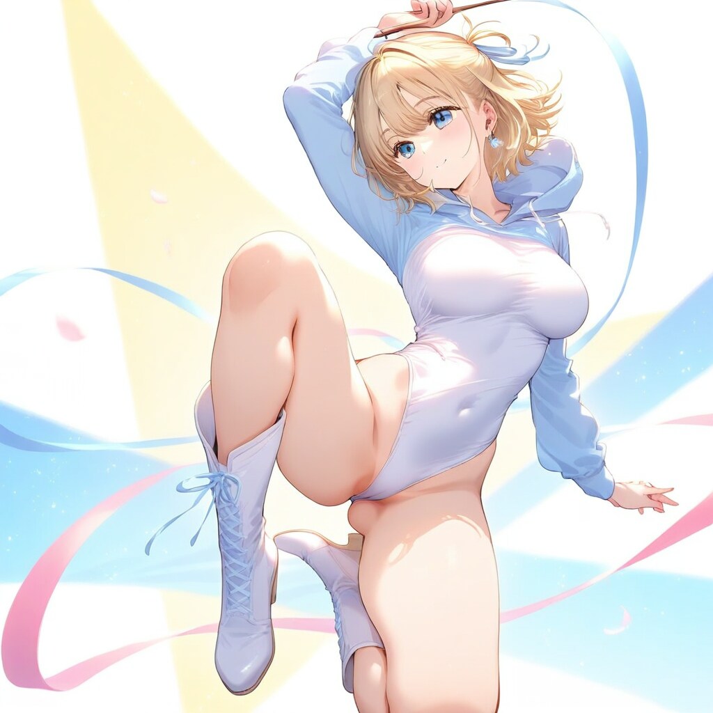 金髪ショート新体操美少女