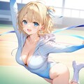 金髪ショート新体操美少女 3枚目