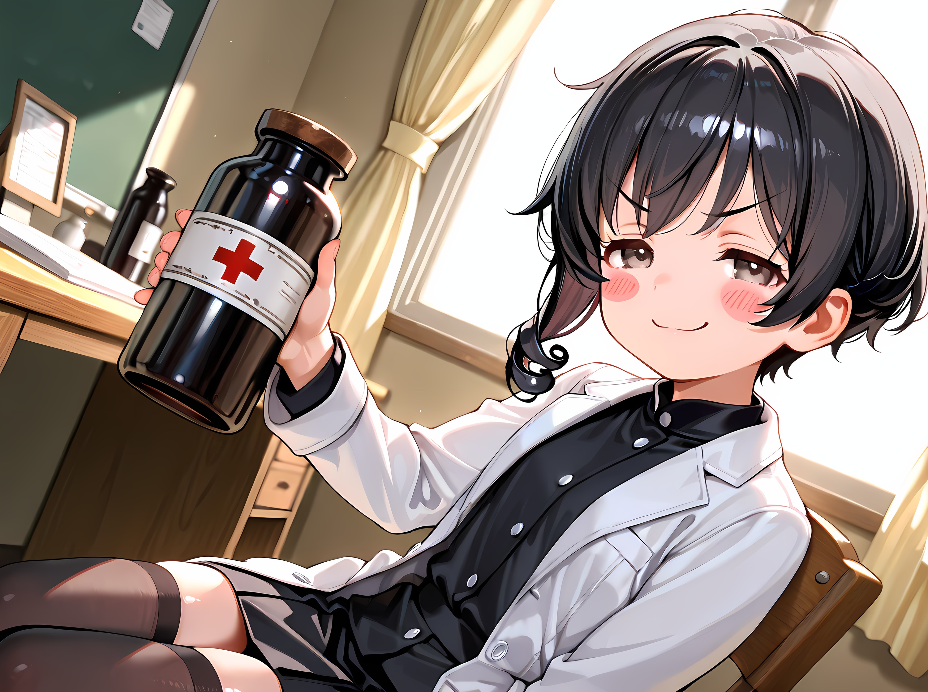 「これ、全部飲んどけ😁💗」 | の人気AIイラスト・グラビア