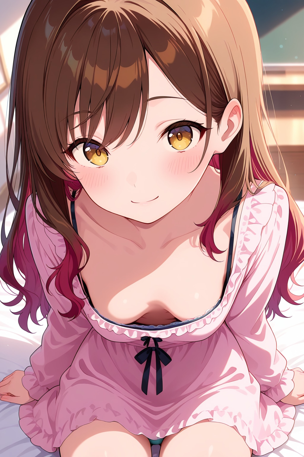 お誘い胸ちら
