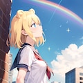 雨のち虹🌈 4枚目
