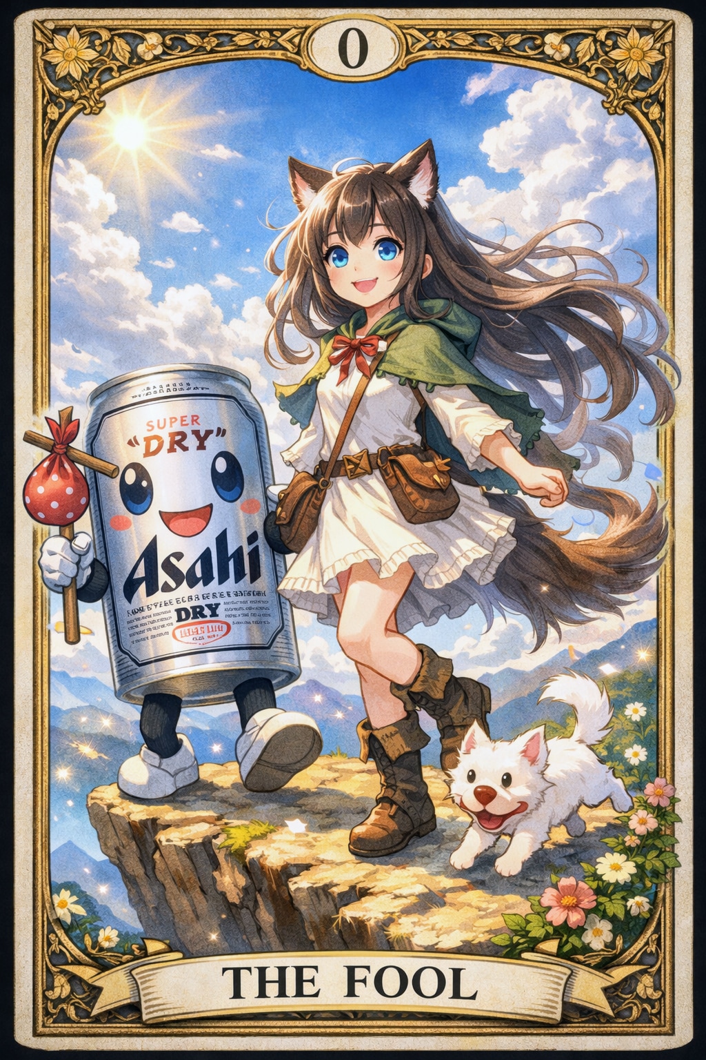 愚者のカードの小さな女の子