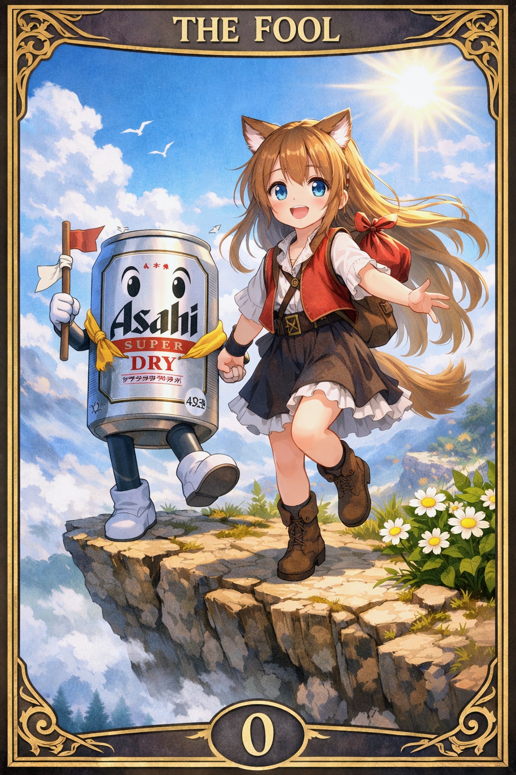 愚者のカードの小さな女の子