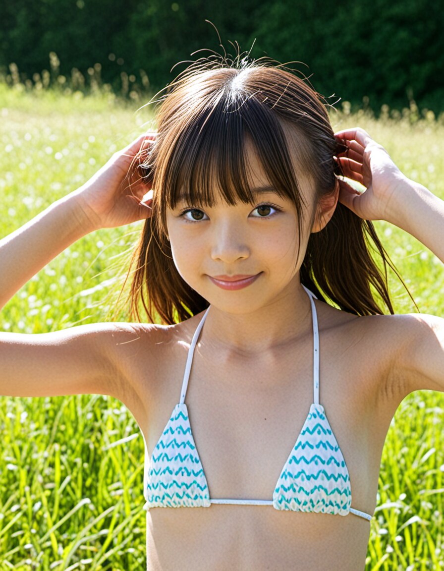 森林でポートレート撮影_125