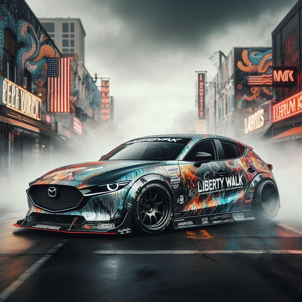 リバティーウォークCX-30のドリ車