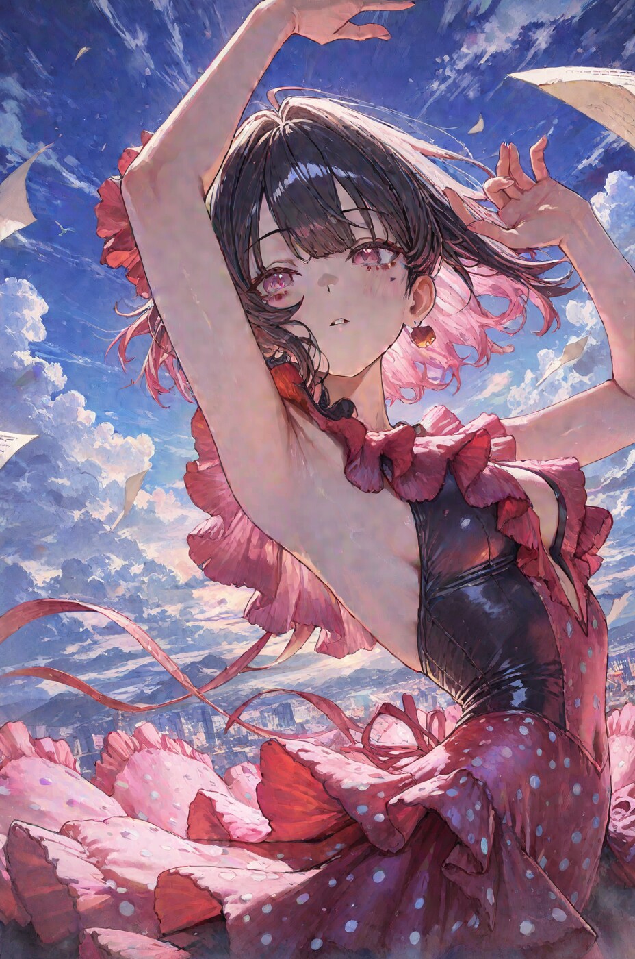 「フラメンコドレス」PixAI