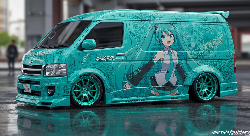 初音ミク痛車ハイエース