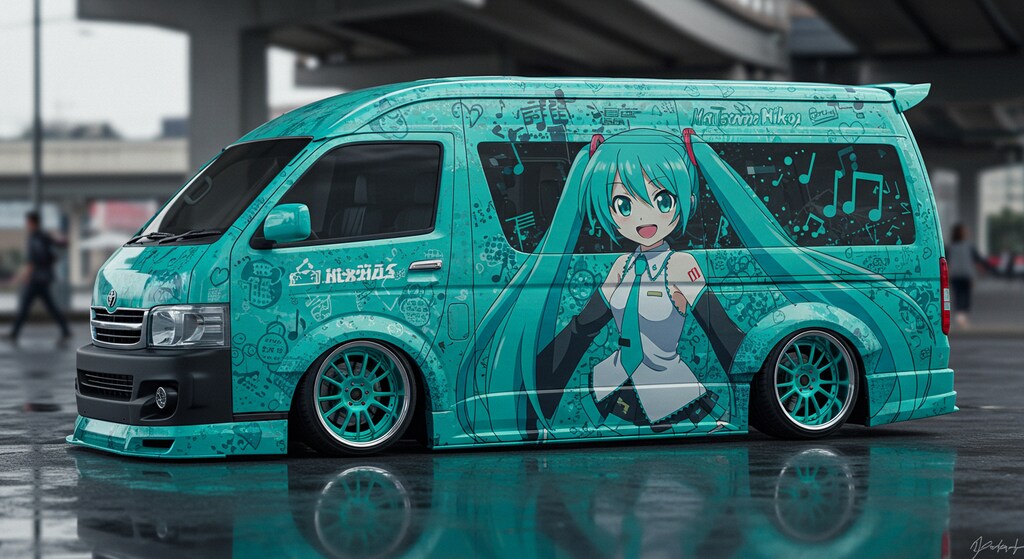 初音ミク痛車ハイエース