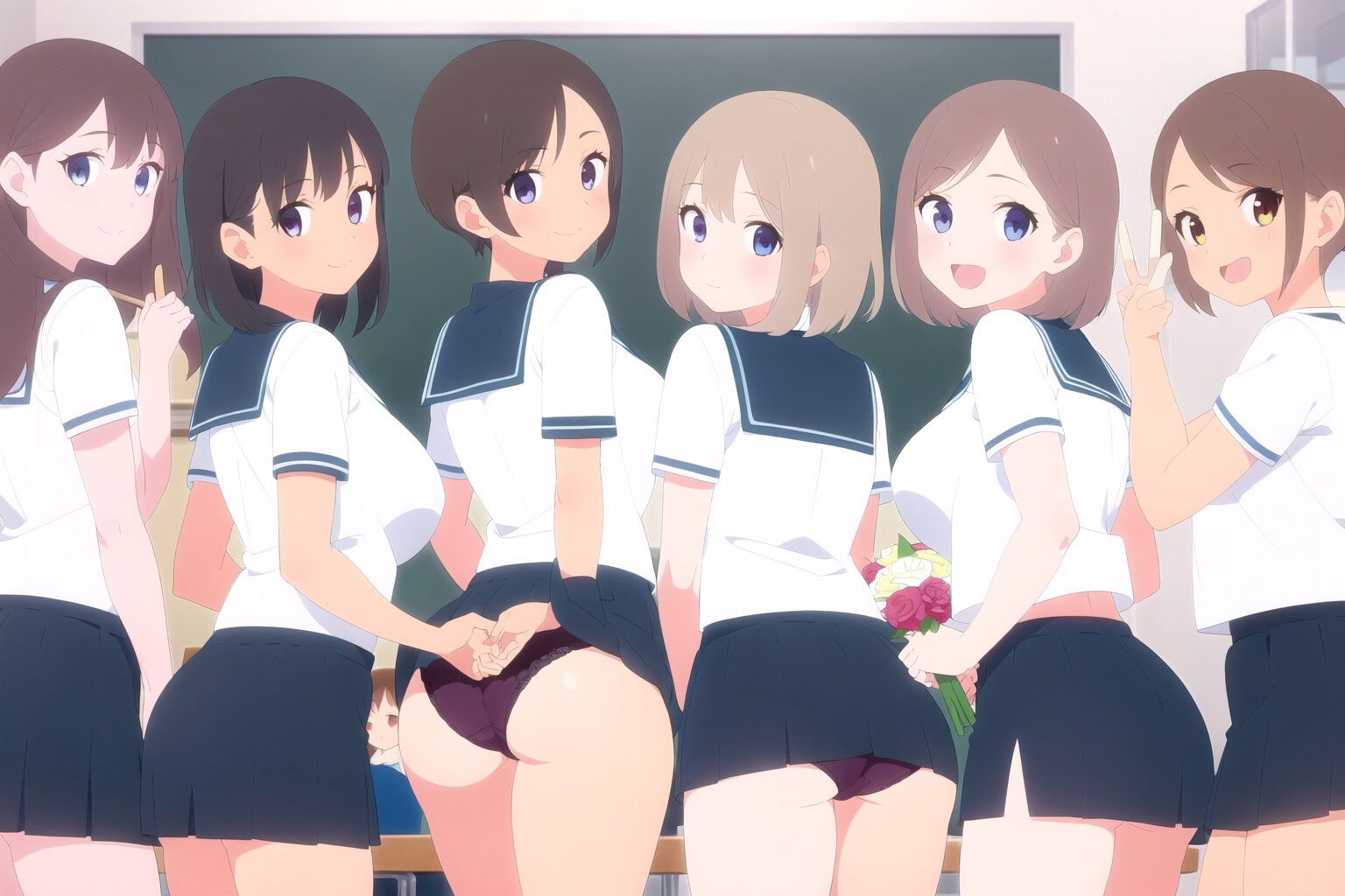 セーラー服でパンチラが見てみたーい