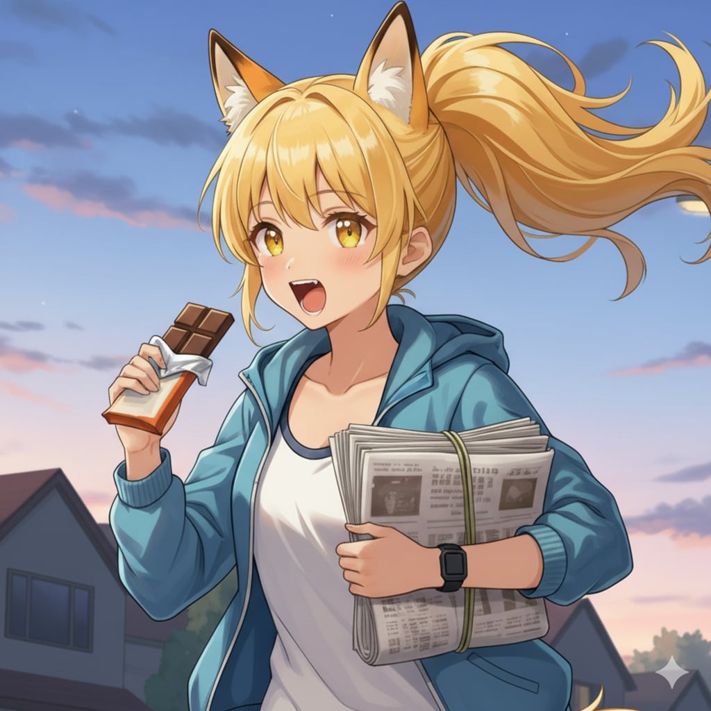 早朝の新聞配達のお仕事 | の人気AIイラスト・グラビア