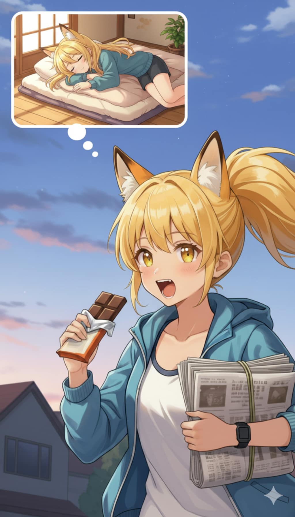 早朝の新聞配達のお仕事