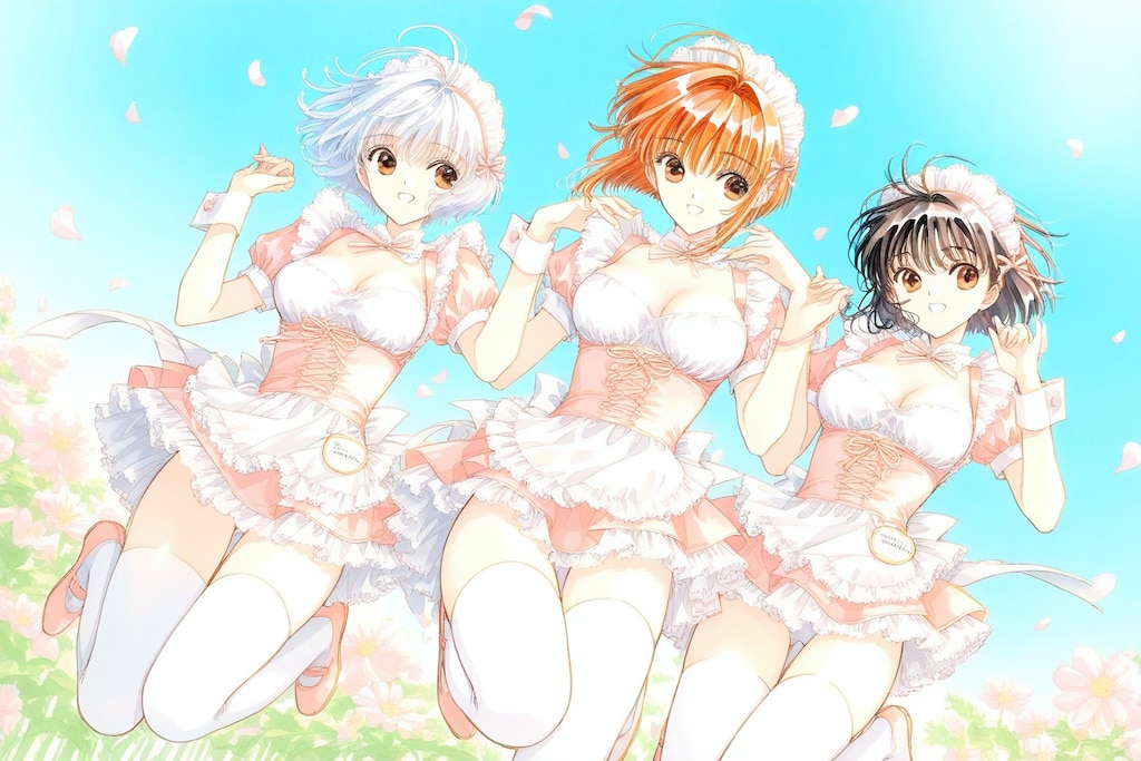 青春ジャンプするメイドたち