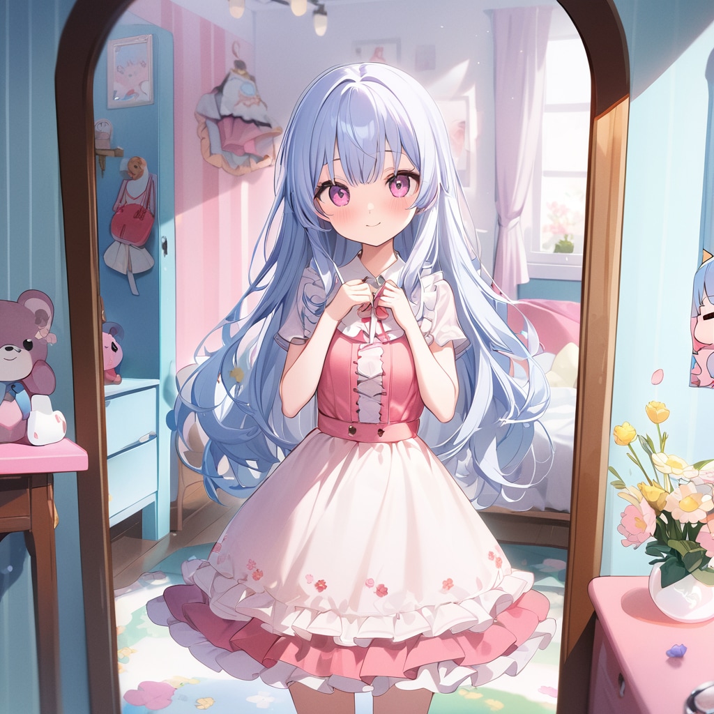 おめかしするお嬢様