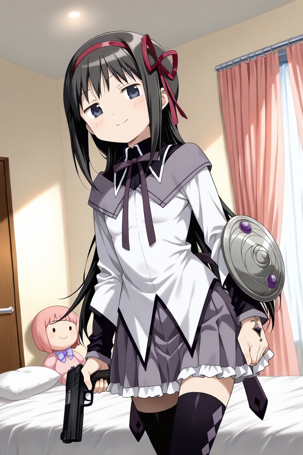 暁美ほむらのコスプレをしてもらいました | の人気AIイラスト・グラビア