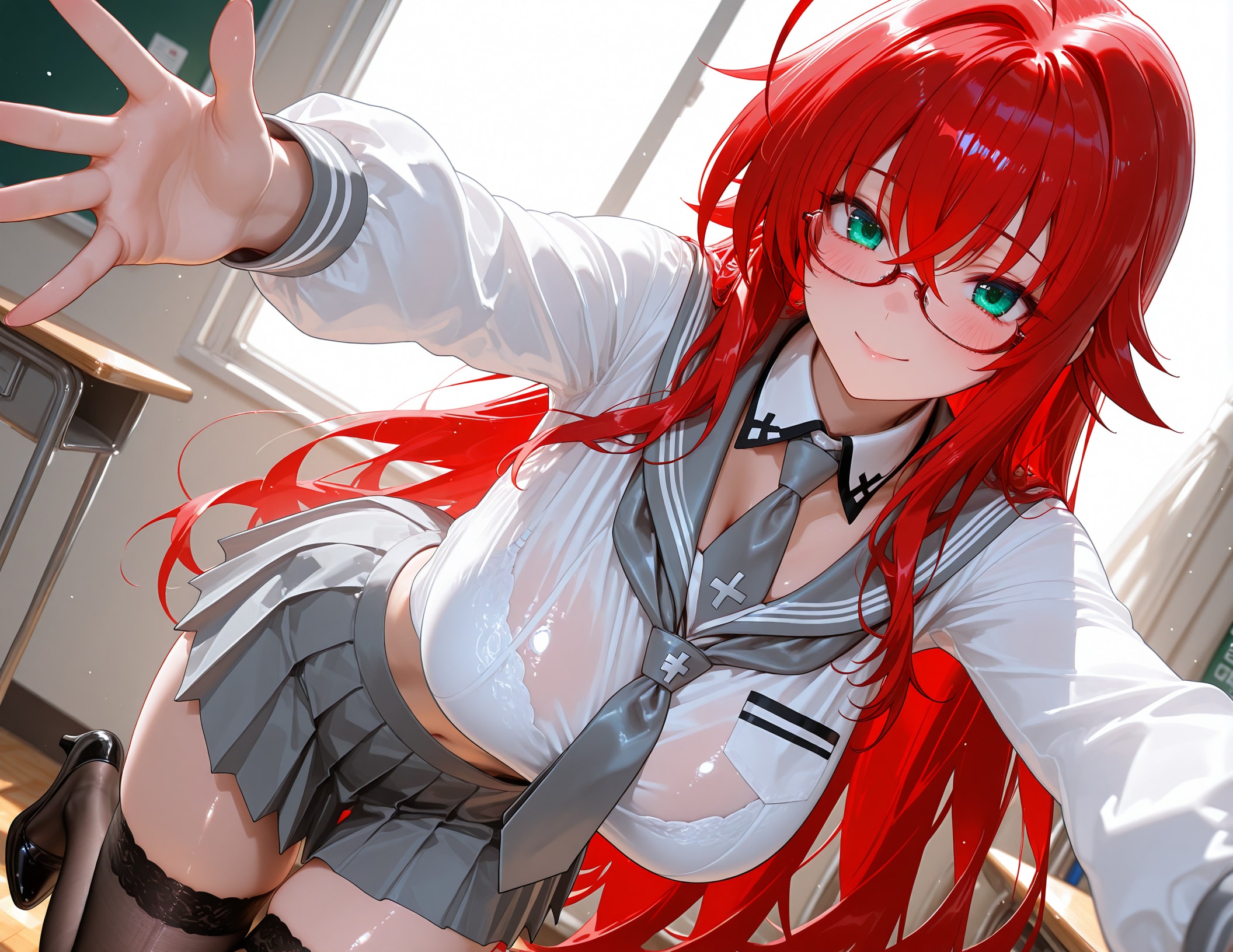 メガネっ娘の悪魔♪3　黒＆白ストッキング♡