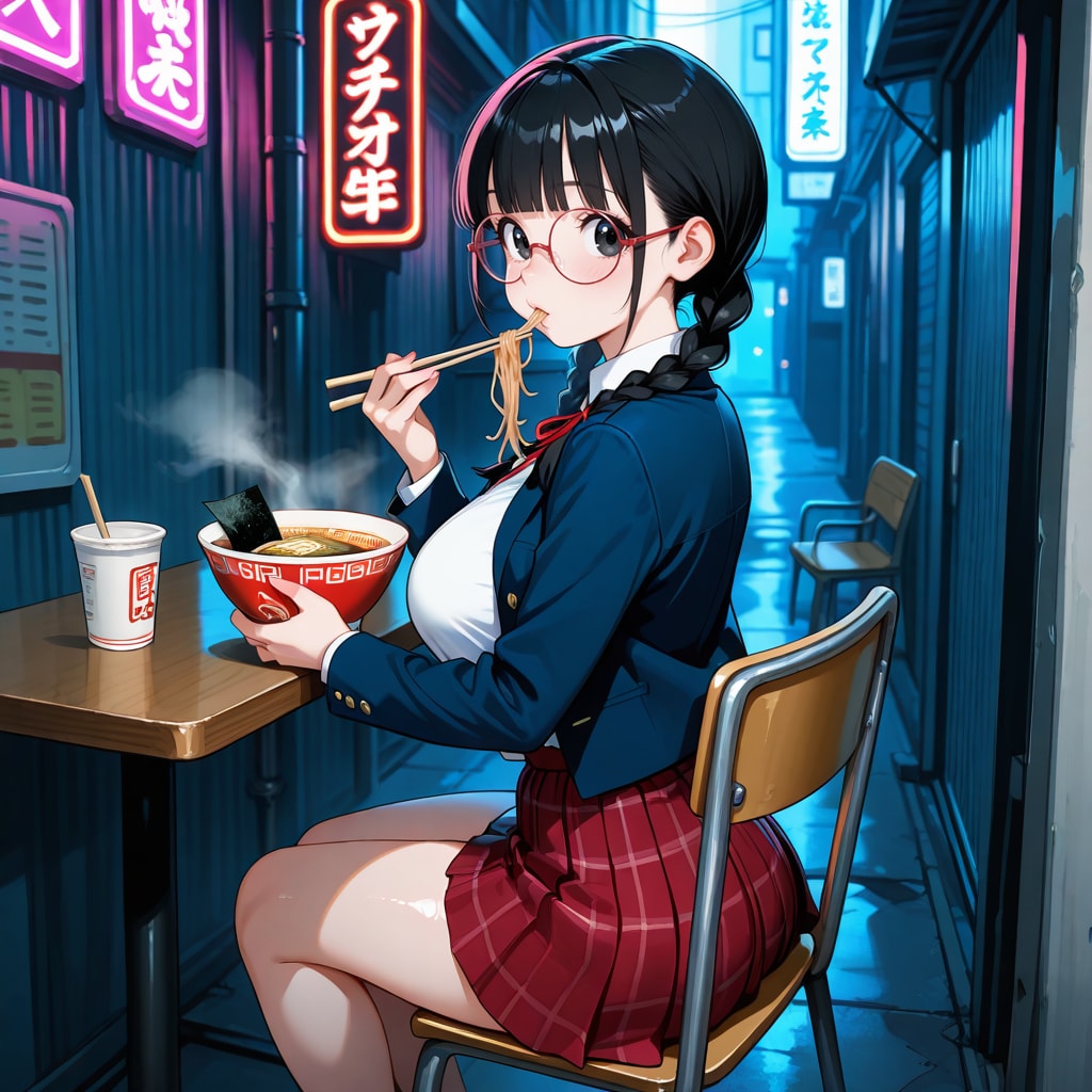 路地裏でラーメン