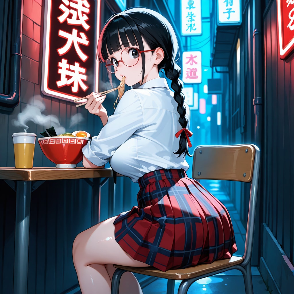 路地裏でラーメン