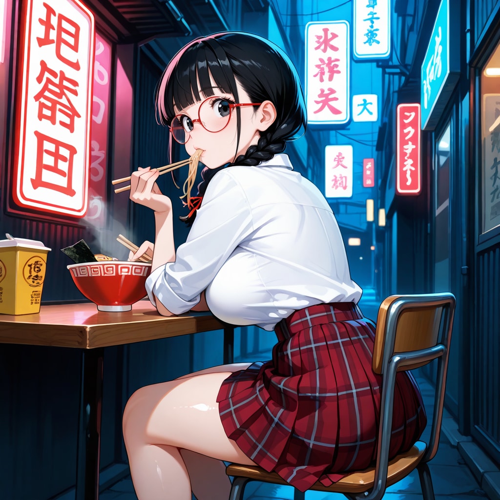 路地裏でラーメン