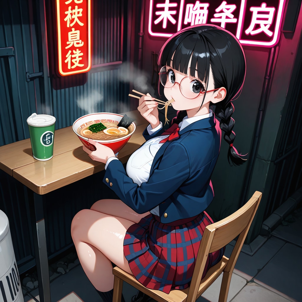 路地裏でラーメン