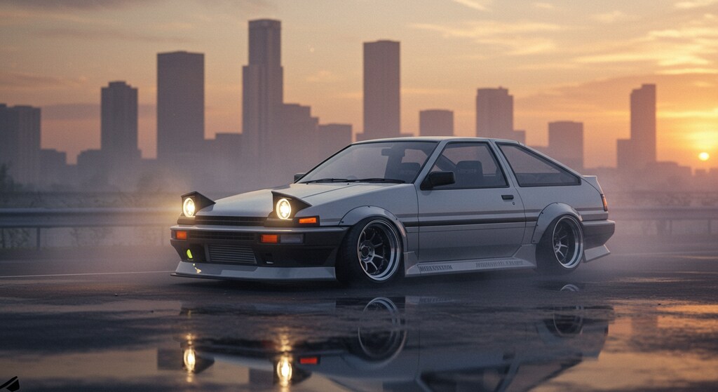 リバティーウォークAE86のドリ車