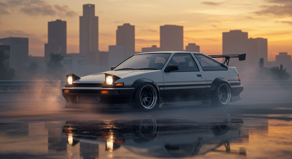 リバティーウォークAE86のドリ車